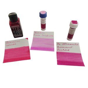 Fountain Pen Ink Bundle Set of Pink Inks Diamine Herbin De Atramentis